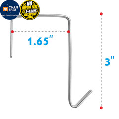 Vantasii 10 Pack Over The Door Metal Hook Hanger to Width: 0.2 inches, Silver