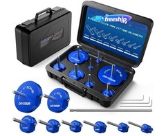 Kit escariador PVC 8 piezas 1/2″-4″ carburo aluminio para tuberías. NUEVO
