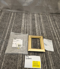 Hubbell SB3083 1-Gang Solid Brass Brushed Rectangular Carpet Flange 6″ x 4-3/4″