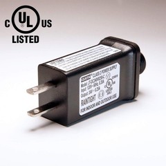 24V LED Christmas Tree & Strip Light Adapter – Class 2 Power Supply Black