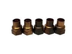 5 NOS Mueller 3/4” NPT x 5/8” Solder Wrot Copper Pipe Adapter Fitting