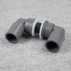 PVC Pipe Fitting Tank Connector Bulkhead 90° Elbow Straight 20-63mm For Aquarium