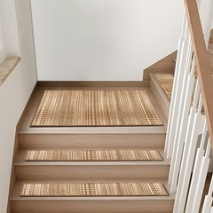 30″x30″ Peel Stick Non-Slip Carpet Stair Treads Washable Pet-Friendly Safety Mat