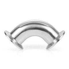 90 Degree Elbow Sanitary Tri Clamp Fitting Adapter A2/A4 Stainless Steel Elbow