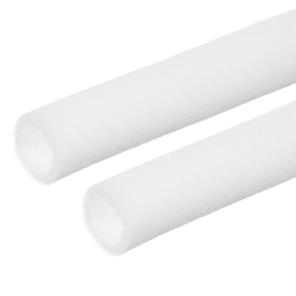 2Pcs Pipe Insulation Foam Tube Foam Tubing Pipe Covers 1-2/5″x1-3/5″x6.6Ft White