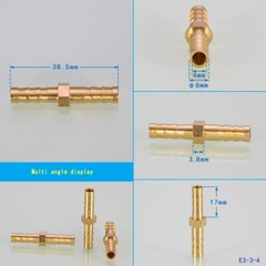 Brass Barb Splicer Fitting Straight/3 Way/4 Way/Y-Type/T-Type Tube OD 6mm – 19mm