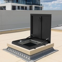 Roof Hatch, Roof Security Door, Roof Access Hatch Black Aluminum Alloy