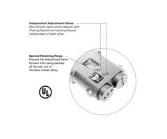 CRL Light Duty 105º Hold-Open Overhead Concealed Door Closer Body Only