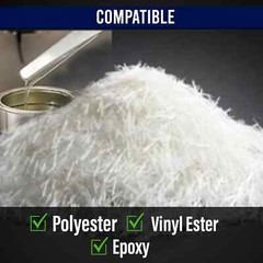 1 Pounds Chopped Fiberglass Strands 1/4″ Fiber Glass