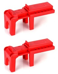 QWORK Ball Valve Lockout, Safety Lock, 1/2″ – 2-1/2″ Diameter, 2 2 Pack, Red