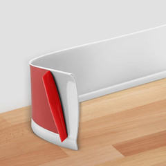 Flexible Baseboard Molding Trim 4″ X 20 Ft, Self-Adhesive Vinyl Wall Base Cove B