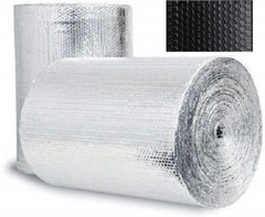 Reflective BLACK REFLECTIVE BUBBLE SPIRAL DUCT WRAP HVAC Insulation Roll 6″X100′