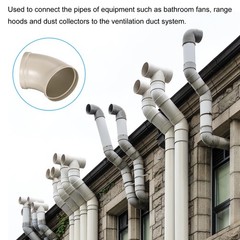 8″ ID Elbow 45 Degree Duct Pipe Connector Ventilation Tube Hose Fire-resistant