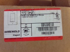 Wiremold RFB119-GFI 1 Gang GFI Device Plate #1B-1319-G29