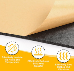 Material Insonorizante para Auto 4 mm 36 sqft Espuma PE Aislante Térmico