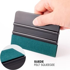 FOSHIO Vinyl Wrap Squeegee 4 Inch with Micro 3PCS Black Felt squeegee,