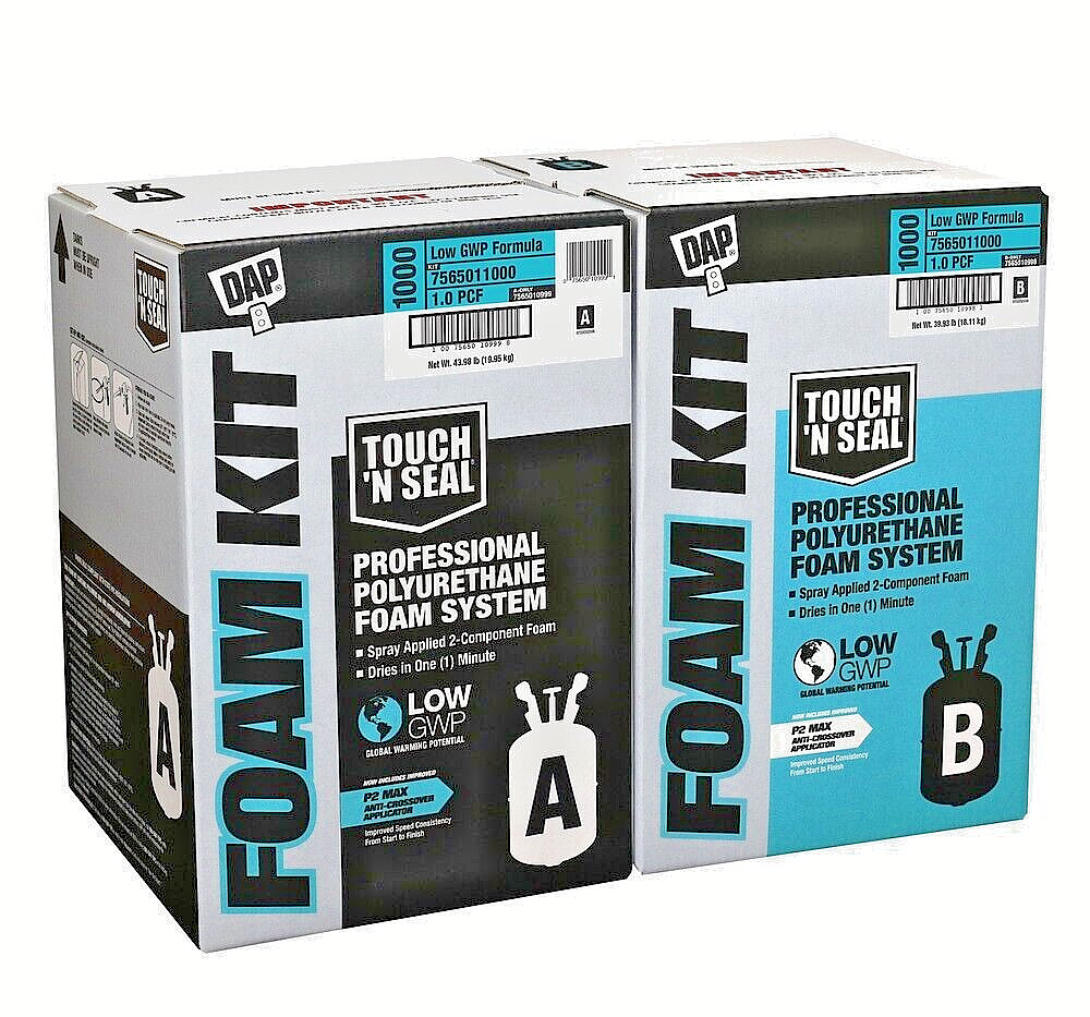DAP Touch ‘N Seal 1000 BF Spray Foam Insulation Kit (1 pcf) Open Cell, Free Ship