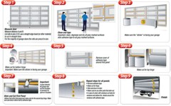 REFLECTIVE BLACK PRE-CUT GARAGE DOOR INSULATION PANEL KIT: (30 ROLLS 2X4)