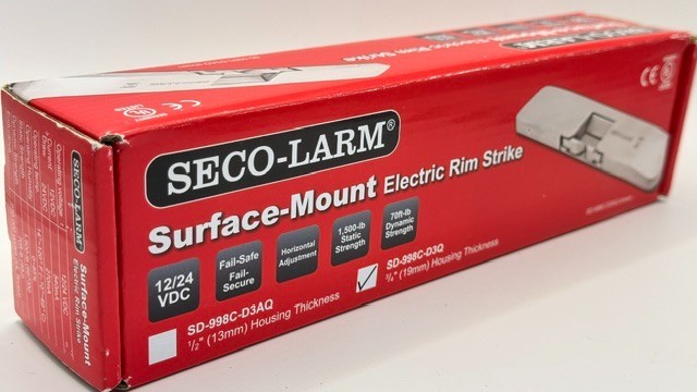 NEW Seco-Larm SD-998C-D3AQ – 1/2″ Surface-Mount Electric Rim Strike