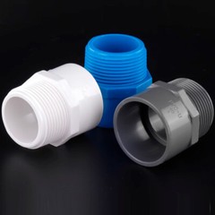 PVC Straight Threaded Nipple BSP Pipe Straight Connector Pipe Fitting 20mm-110mm