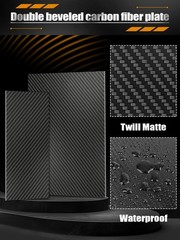 Kalolary Carbon Fiber Sheet 250 X 100 X 3 MM, 3K Real 100-250-3mm, Black