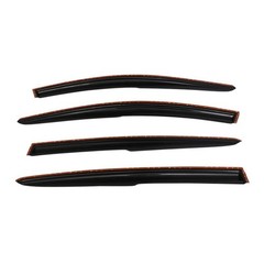 4pcs Tape On Rain Window Visors Smoke Tinted Front Rear HRV FZ-WDM-HHRV15