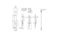 12″, 18″, 24″ and 39″ Extension Flush Bolt, Solid Brass in Brushed Chrome