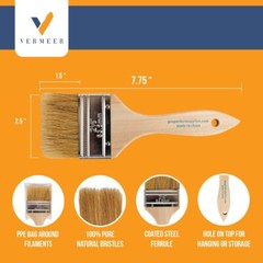 24 Pack – 2.5″ Chip Brushes for Paints, Stains, Varnishes, Glues & Gesso
