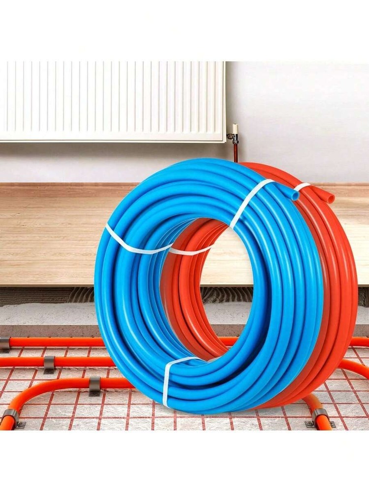 Pex Tubing 2 Rolls 1/2″ 100ft Plumbing Water Supply Tube Tool New