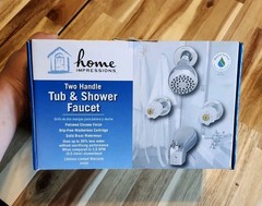 Home Impressions Chrome 2-Handle Acrylic Knob Tub & Shower Faucet Home