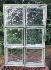 RECLAIMED WECK? SHOWER/WINDOW/BATHROOM BLOCK CLEAR WAVE MADE IN GERMANY 8x8x3.25