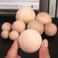 Dia 6mm to 90mm Natural Wooden Balls Wood Solid Ball Spheres DIY Craft Supplies