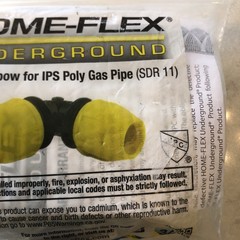 HOME-FLEX Underground IPS Poly Gas Pipe Elbow 3/4” SDR 11 Yellow (18-406-007)