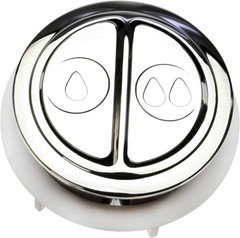 Dual Flush Valve Replacement Button 1 Count (Pack of 1), Chrome