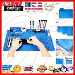 Heat Insulation Silicone Repair Mat with Scale Ruler and Screw Position for S…
