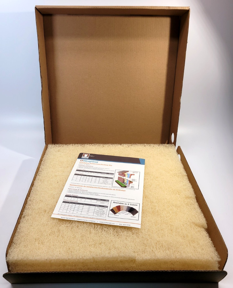 Keene WeepVent Almond 0.5″ x 3.5″ x 3.5″ Masonry Weep Hole Vents Box of 125 NEW