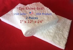 2pcs Ceramic Fiber Blankets 1″x12″x24″ 8# up to 3200F High Temp Insulation USmfg