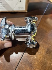 (2) Central Brass Chrome Self-Close High Quality Valves + (1) Sloan H-740 Angle