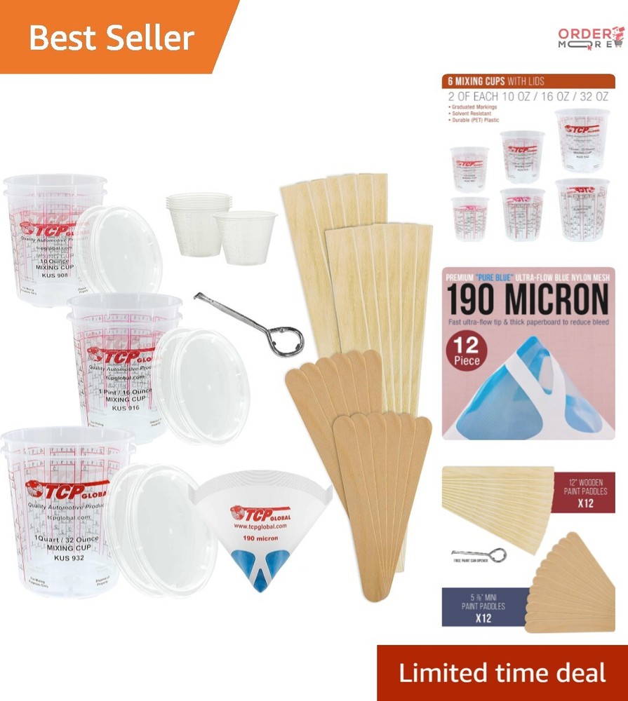 Versatile Paint Mixing Essentials in Durable Cups – 12 Piece Comprehensive Kit