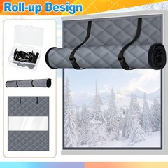 Window Insulation for Winter 63″ x 39 ” Thermal Insulated Window Cover with F…