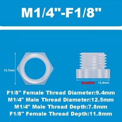 PP Plastic Bush Threaded Reducing Bushing Cores Male/Female BSP 1/8″ to 1-1/4″