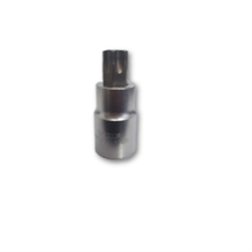 VIM Tools T60 TORX, Gun Metal Gray Bit, Satin Chrome 1/2 Inch Square Drive Bit
