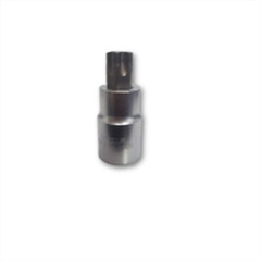 VIM Tools T60 TORX, Gun Metal Gray Bit, Satin Chrome 1/2 Inch Square Drive Bit