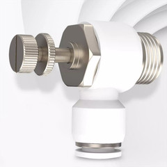 4-10mm Pneumatic L Shape Flow Control Valve Push-fit Hose Tube Airline Connector