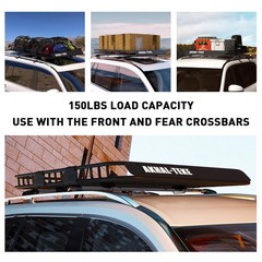 Roof Rack Basket, Upgraded 64″x 39″x 4″ Roof Rack Cargo Carrier with 3′ X 4′ …