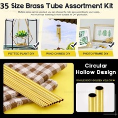 Brass Tube Round 2mm 3mm 4mm 5mm 6mm 7mm 8mm 10mm 12mm 14mm 15mm O.D. x 200mm