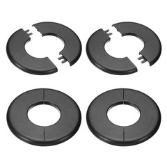 PATIKIL Wall Split Flange 105mm / 4.1″ OD, 4 Pcs Round 1.7 Inch, Black