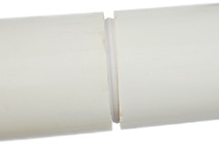Flush Connector for Inside PVC and ABS Schedule 40 Pipes, White, Made in USA