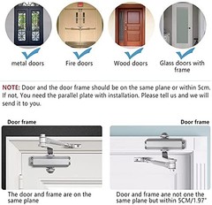 Automatic Door Closer Adjustable Speed Light Duty EN1154 Certified