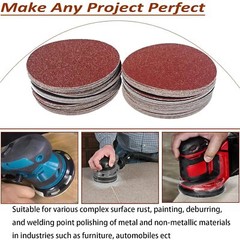 5″ PSA Aluminum Oxide Sanding Disc, Self Adhesive Peel Stick – 10 20 40 Pack